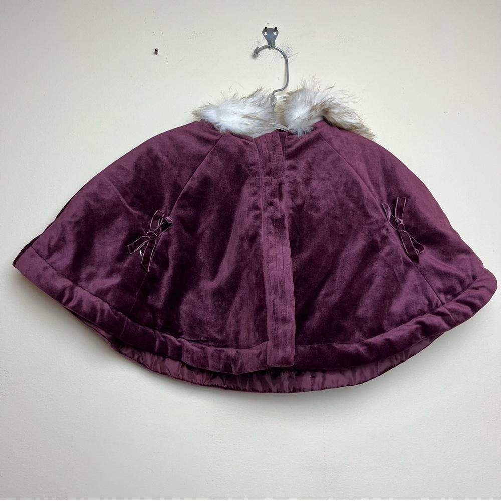 Catherine Malandrino Faux Fur Trimmed Cape New‎ Size 3-6 Months